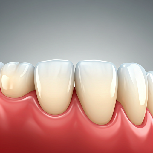 extreme close-up of a bright, healthy, and natural looking tooth structure