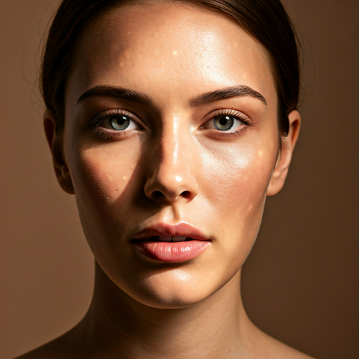 Ethereal glow on a person's face in soft warm light